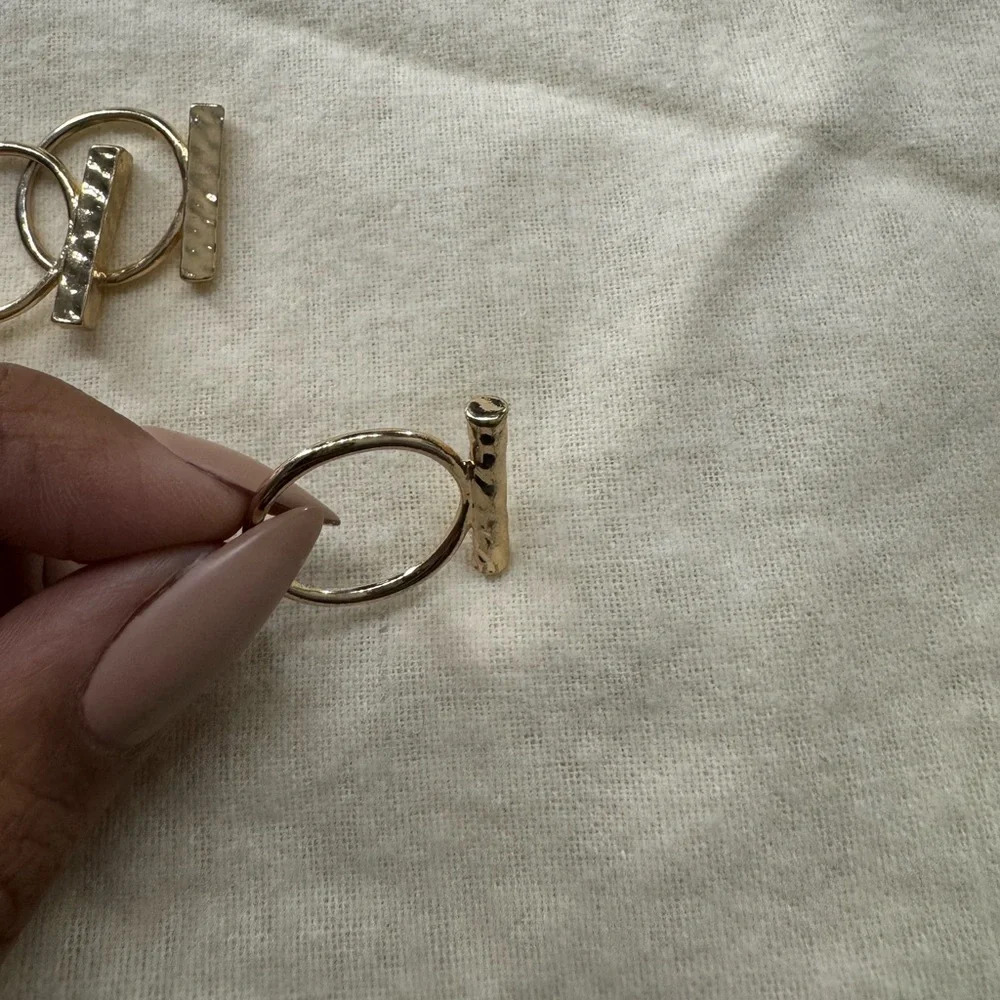 Gold Bar Rings - Picture 2 of 7